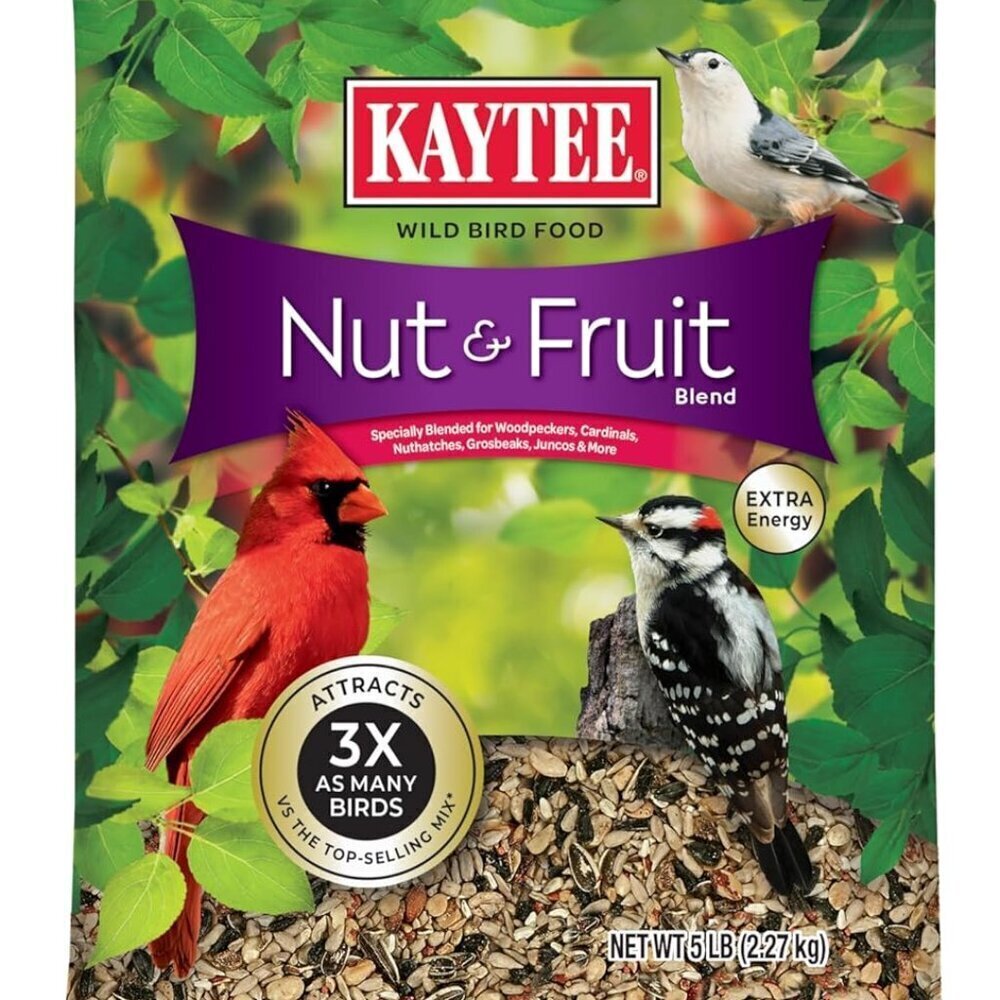 5 lb Cherry Flavor Nut & Fruit Wild Bird Seed - Premium Energy Blend for